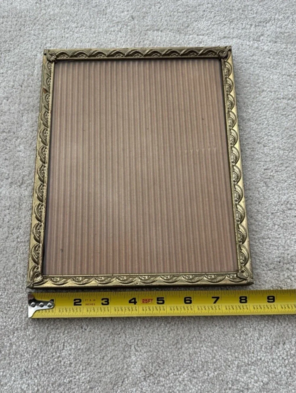Vintage Brass Gold Frame With Decorative Edges